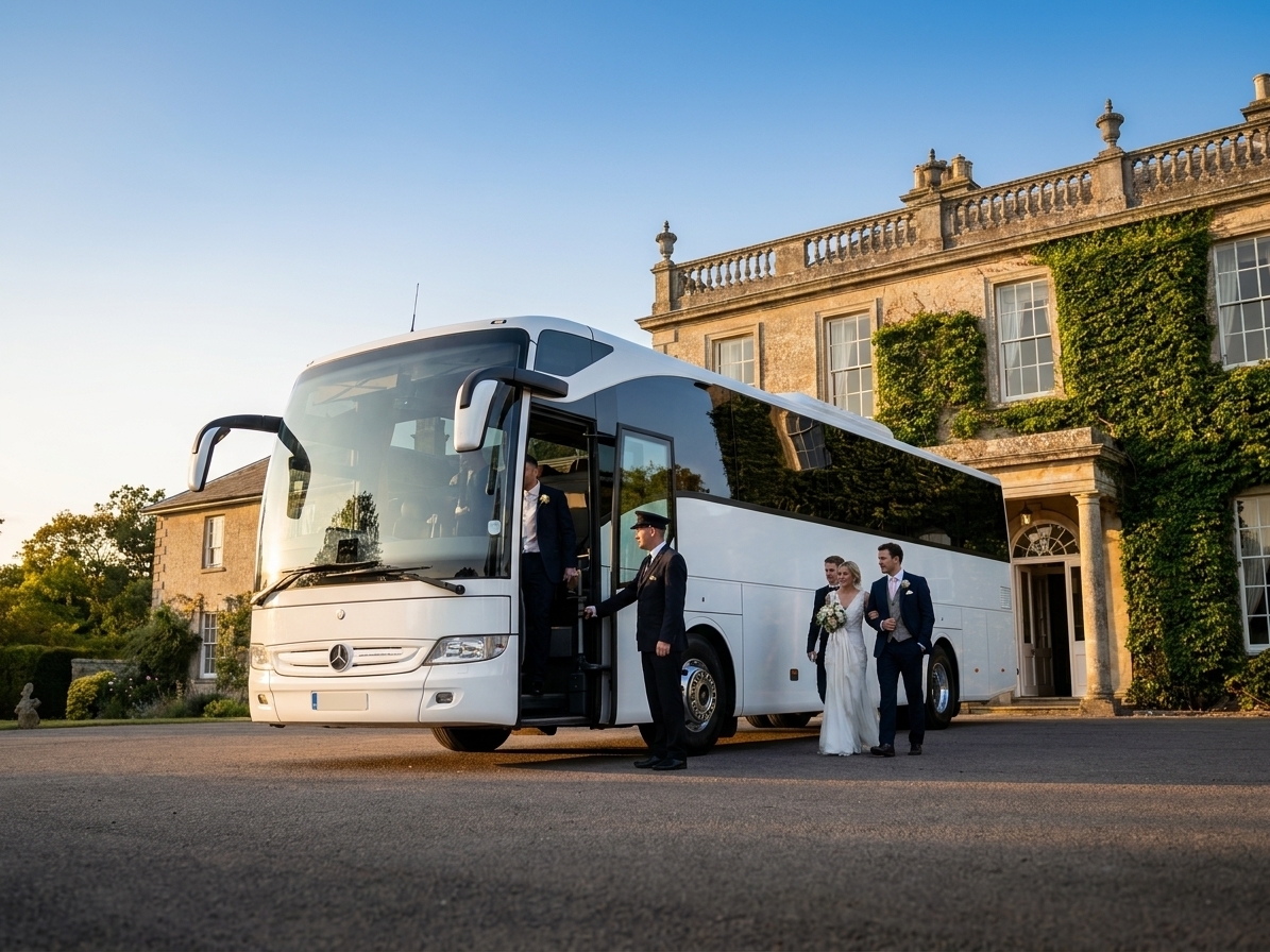 Bus for Wedding Guests: Sizing & Timing Tips 2026