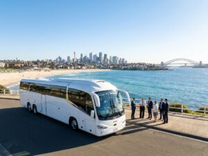 Bus hire for Bondi to CBD group transfers Sydney