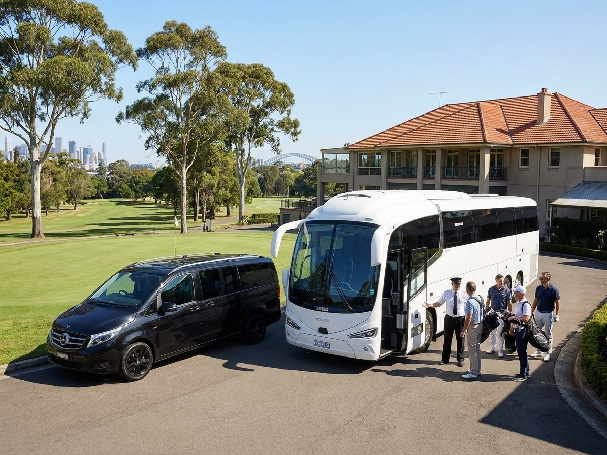 Golf Day Bus Hire Sydney 2026: Size, Cost & Booking Guide
