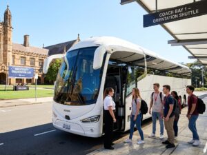 Bus hire for university orientation Sydney