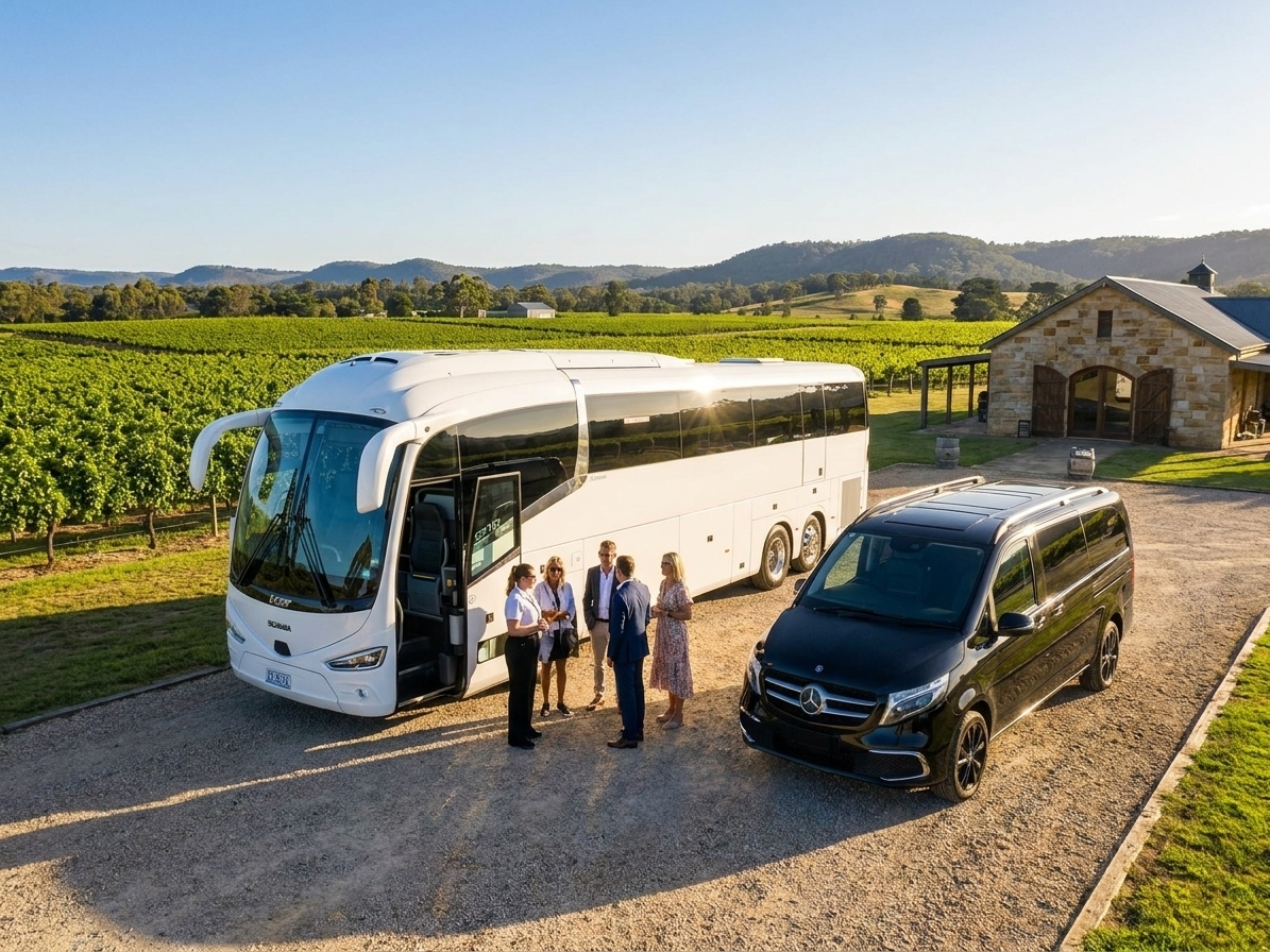 Winery Tour Bus Hire Sydney 2026: Sizes, Routes & Costs