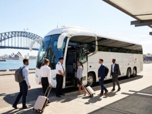 Corporate bus hire for staff away days Sydney
