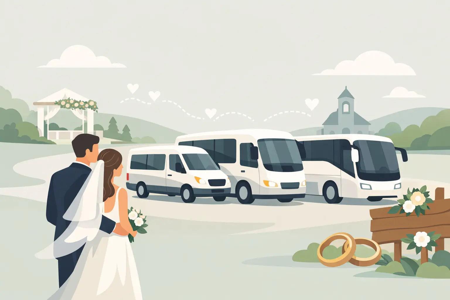 Wedding Guest Shuttle Options for Your Day